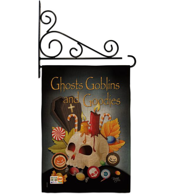 Ghosts Goblins and Goodies - Halloween Fall Vertical Impressions Decorative Flags HG112007 Made In USA - Image 12