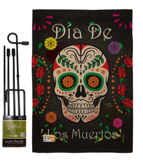 Dia de los Muertos - Halloween Fall Vertical Impressions Decorative Flags HG112009 Made In USA - Image 9