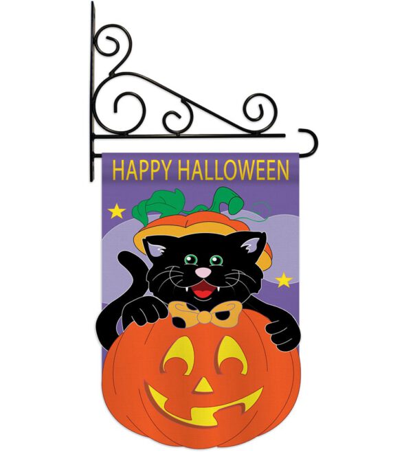 Black Cat - Halloween Fall Vertical Applique Decorative Flags HG112042 Imported - Image 8