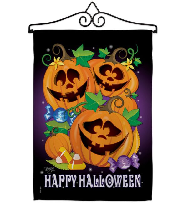 Happy Pumpkins - Halloween Fall Vertical Impressions Decorative Flags HG112049 Made In USA - Image 7
