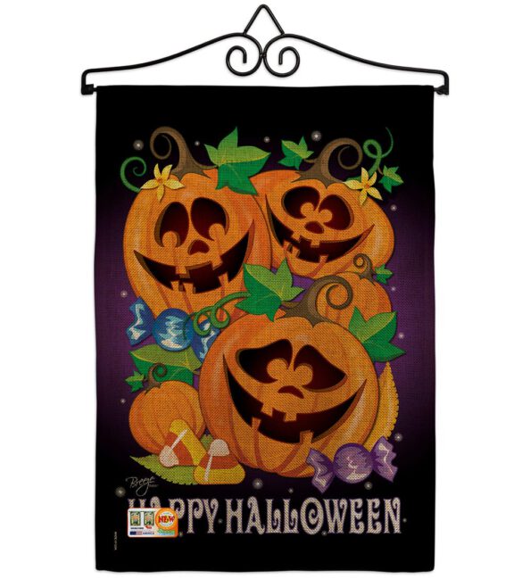 Happy Pumpkins - Halloween Fall Vertical Impressions Decorative Flags HG112049 Made In USA - Image 10