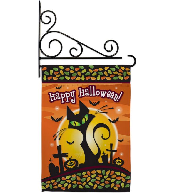 Halloween Black Cat - Halloween Fall Vertical Impressions Decorative Flags HG112050 Made In USA - Image 11
