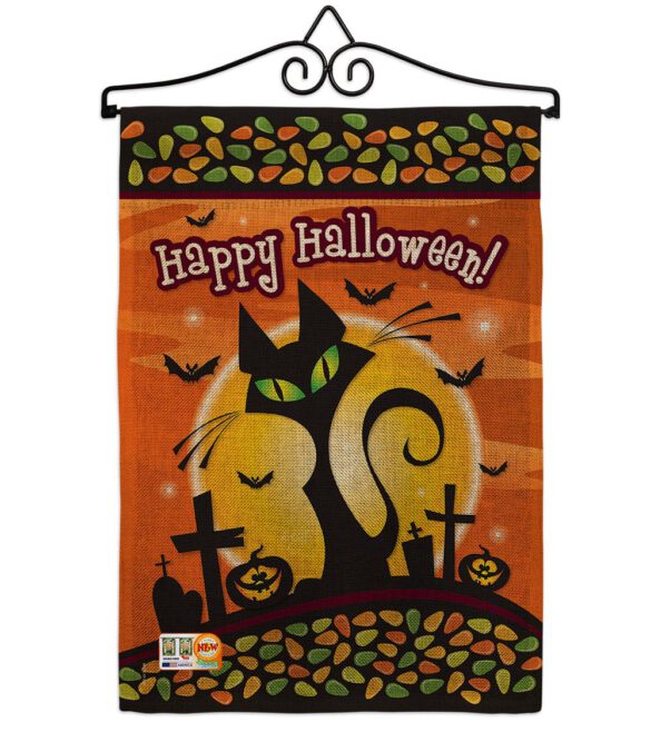 Halloween Black Cat - Halloween Fall Vertical Impressions Decorative Flags HG112050 Made In USA - Image 10