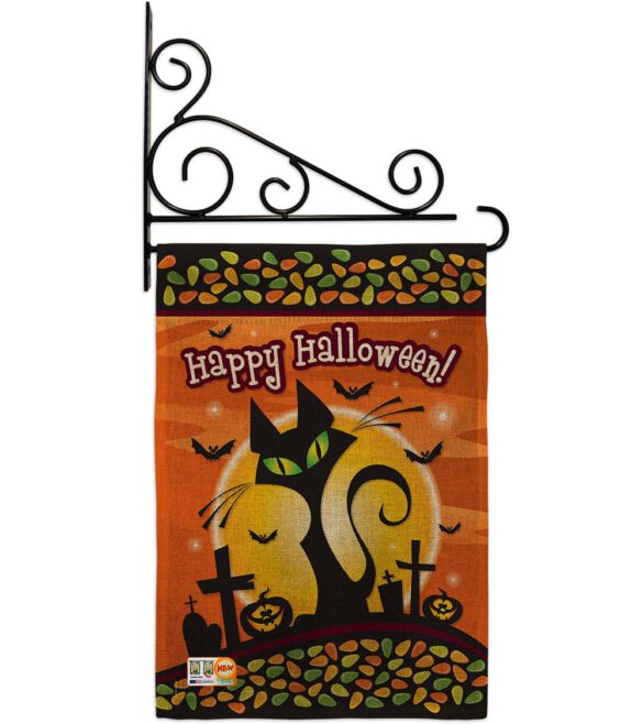 Halloween Black Cat - Halloween Fall Vertical Impressions Decorative Flags HG112050 Made In USA - Image 12