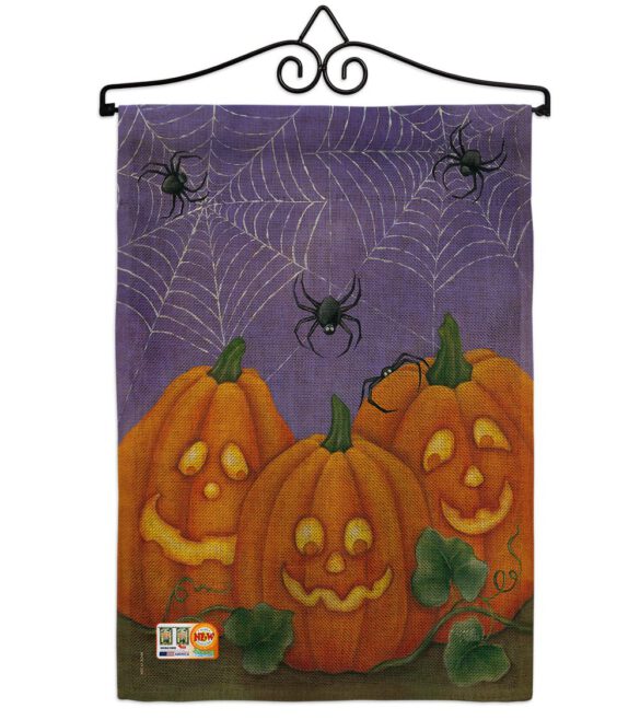3 Pumpkins - Halloween Fall Vertical Impressions Decorative Flags HG112054 Made In USA - Image 11