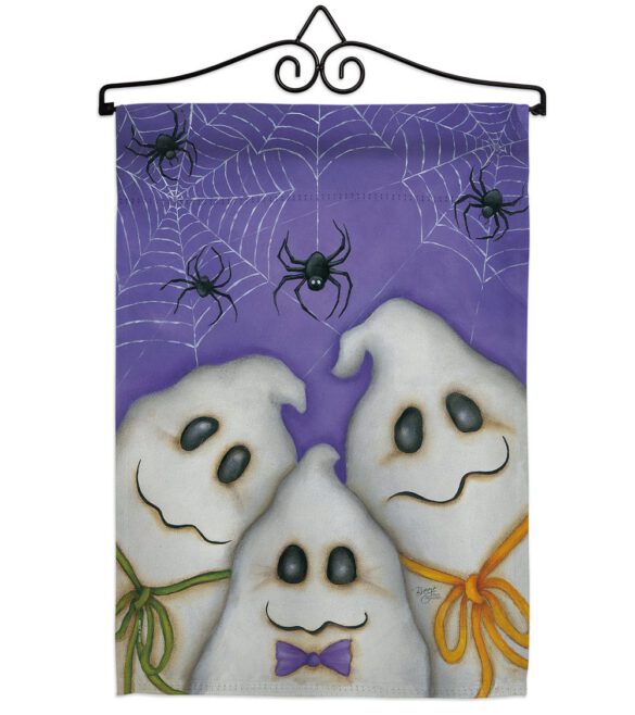 3 Ghosts - Halloween Fall Vertical Impressions Decorative Flags HG112055 Made In USA - Image 8