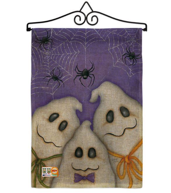 3 Ghosts - Halloween Fall Vertical Impressions Decorative Flags HG112055 Made In USA - Image 11