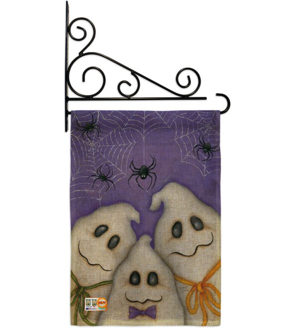 3 Ghosts - Halloween Fall Vertical Impressions Decorative Flags HG112055 Made In USA - Image 13