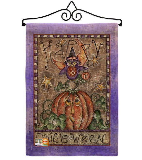 Happy Owl Lo Ween - Halloween Fall Vertical Impressions Decorative Flags HG112064 Made In USA - Image 10