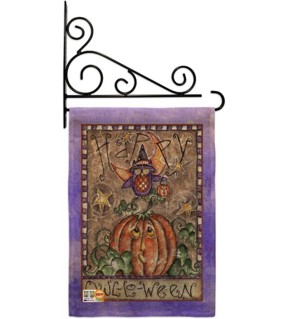 Happy Owl Lo Ween - Halloween Fall Vertical Impressions Decorative Flags HG112064 Made In USA - Image 12