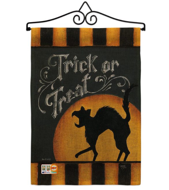 Black Cat Creeping - Halloween Fall Vertical Impressions Decorative Flags HG112075 Made In USA - Image 10