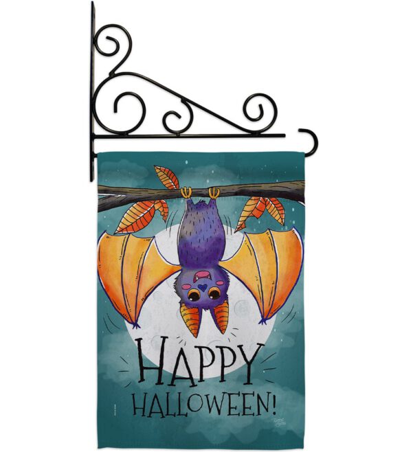 Happy Halloween Bat - Halloween Fall Vertical Impressions Decorative Flags HG112076 Made In USA - Image 11
