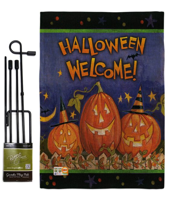 Halloween Welcome - Halloween Fall Vertical Impressions Decorative Flags HG112079 Made In USA - Image 9