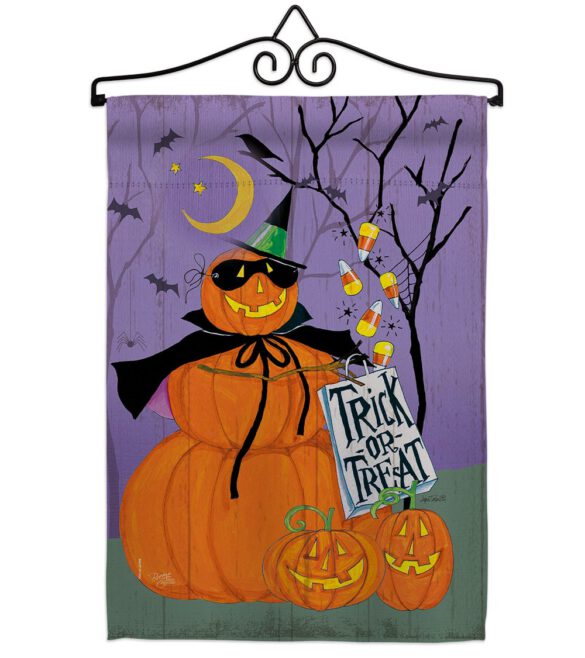 Happy Pumpkin Trio - Halloween Fall Vertical Impressions Decorative Flags HG112084 Made In USA - Image 7