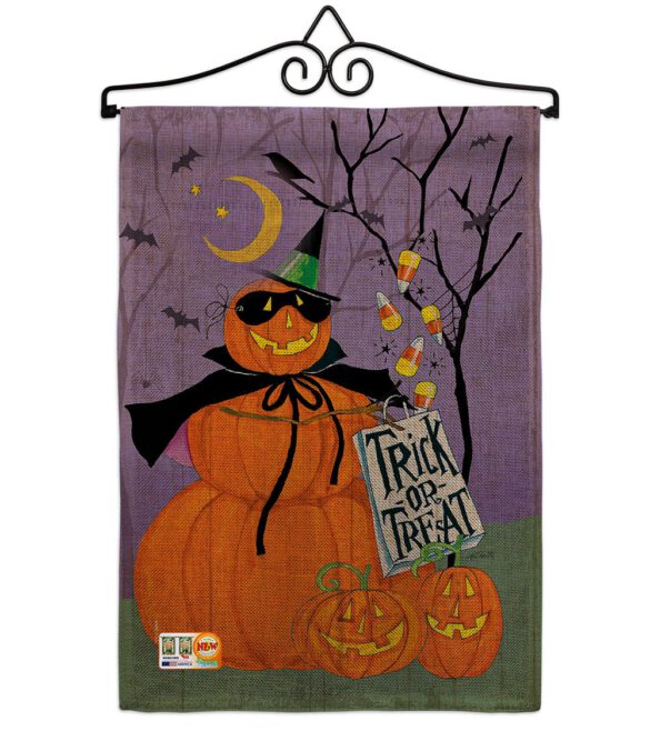 Happy Pumpkin Trio - Halloween Fall Vertical Impressions Decorative Flags HG112084 Made In USA - Image 10