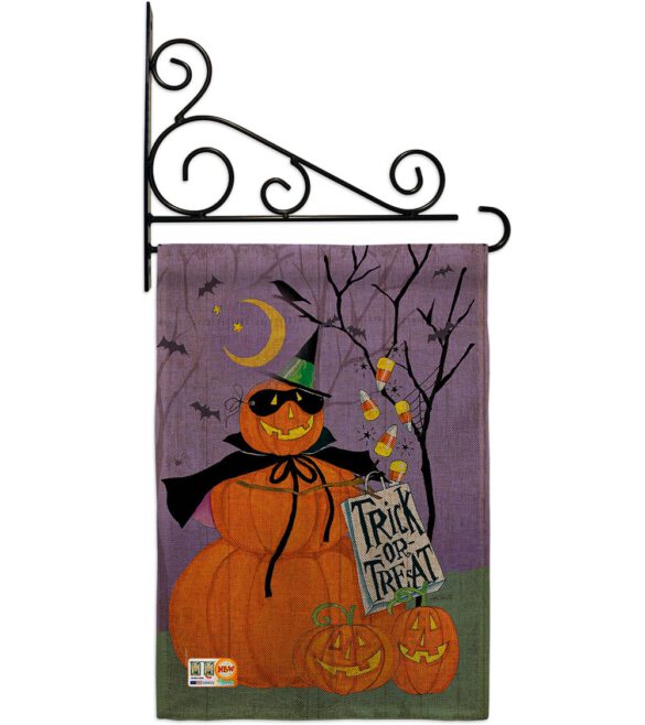 Happy Pumpkin Trio - Halloween Fall Vertical Impressions Decorative Flags HG112084 Made In USA - Image 12