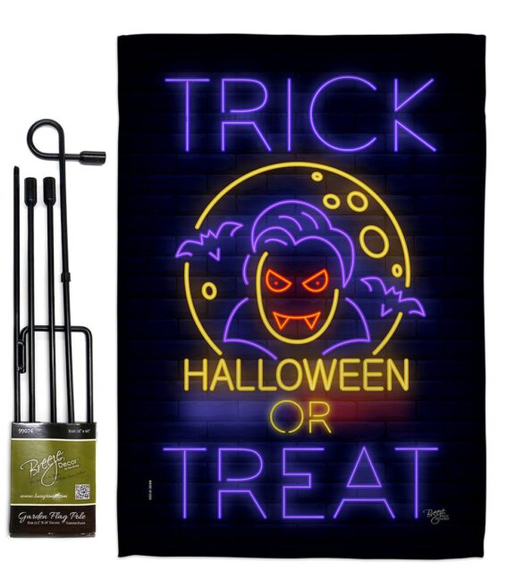 Halloween Dracula - Halloween Fall Vertical Impressions Decorative Flags HG112087 Made In USA - Image 4