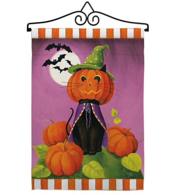 Happy Haunting Cat - Halloween Fall Vertical Impressions Decorative Flags HG112094 Made In USA - Image 7