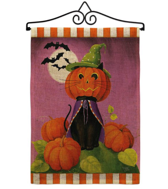 Happy Haunting Cat - Halloween Fall Vertical Impressions Decorative Flags HG112094 Made In USA - Image 13