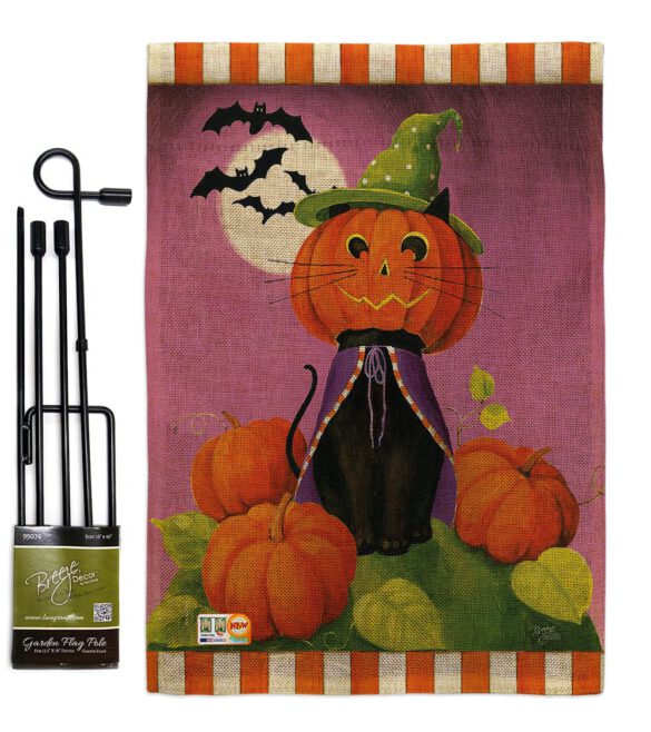 Happy Haunting Cat - Halloween Fall Vertical Impressions Decorative Flags HG112094 Made In USA - Image 12