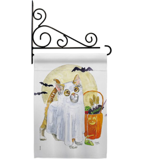 Ghost Cat - Halloween Fall Vertical Impressions Decorative Flags HG112097 Made In USA - Image 8