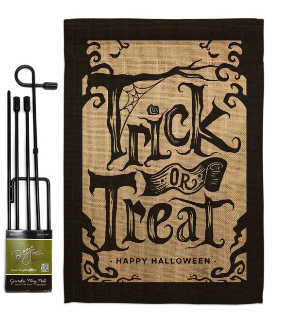 Halloween Trick - Halloween Fall Vertical Impressions Decorative Flags HG112100 Made In USA - Image 4