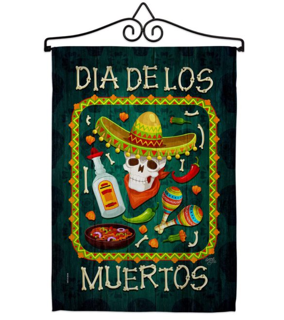 Calavera Sugar Skull - Halloween Fall Vertical Impressions Decorative Flags HG112111 Made In USA - Image 7