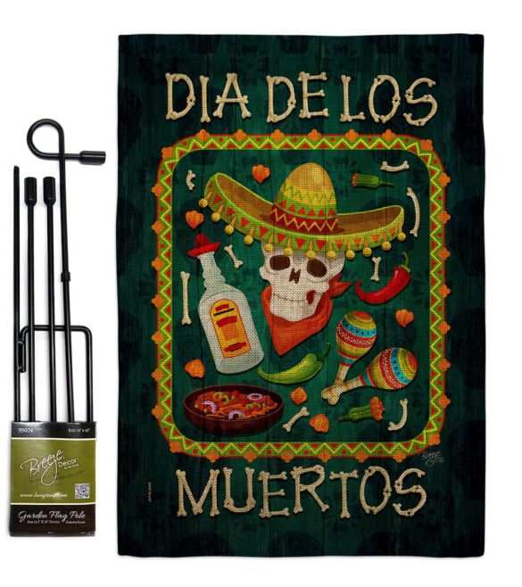 Calavera Sugar Skull - Halloween Fall Vertical Impressions Decorative Flags HG112111 Made In USA - Image 16