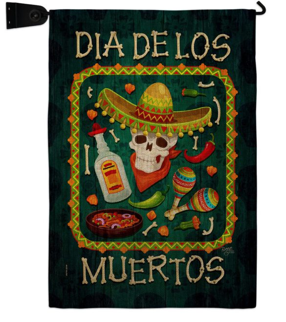 Calavera Sugar Skull - Halloween Fall Vertical Impressions Decorative Flags HG112111 Made In USA - Image 21