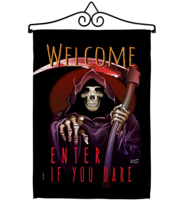 Enter If You Dare - Halloween Fall Vertical Impressions Decorative Flags HG137068 Made In USA - Image 7