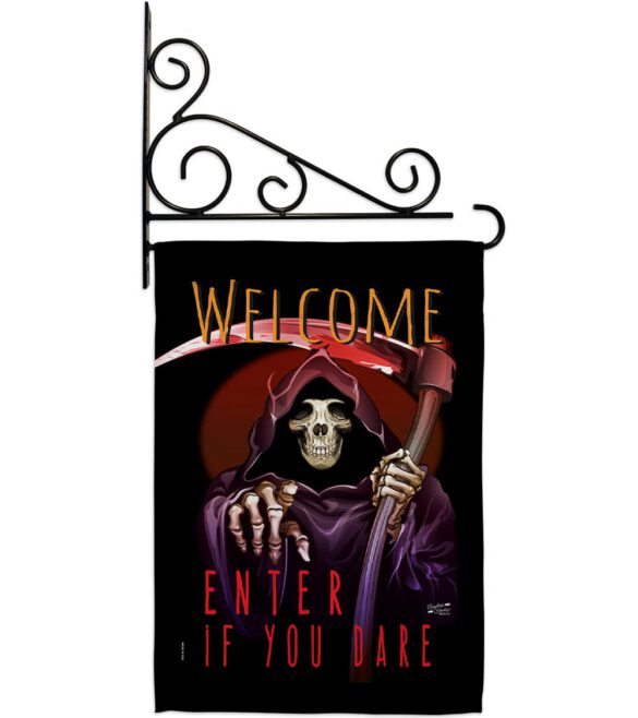 Enter If You Dare - Halloween Fall Vertical Impressions Decorative Flags HG137068 Made In USA - Image 11