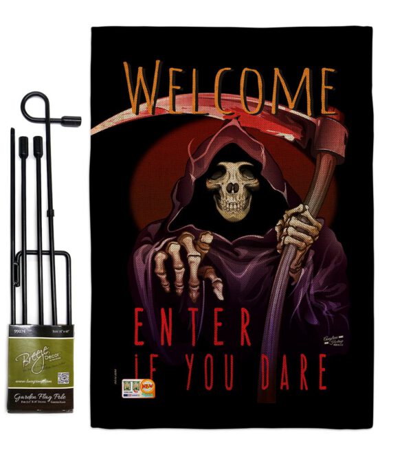 Enter If You Dare - Halloween Fall Vertical Impressions Decorative Flags HG137068 Made In USA - Image 9