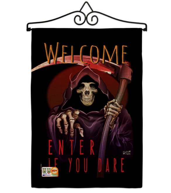 Enter If You Dare - Halloween Fall Vertical Impressions Decorative Flags HG137068 Made In USA - Image 10