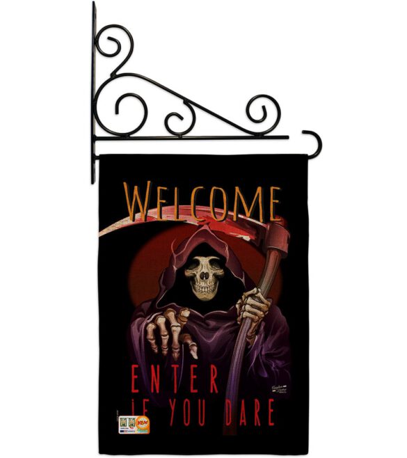 Enter If You Dare - Halloween Fall Vertical Impressions Decorative Flags HG137068 Made In USA - Image 12