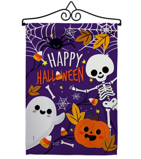 Happy Halloween - Halloween Fall Vertical Impressions Decorative Flags HG137237 Made In USA - Image 7