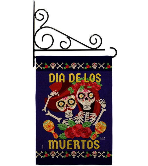 Dia De Los Muertos Pair - Halloween Fall Vertical Impressions Decorative Flags HG137246 Made In USA - Image 14