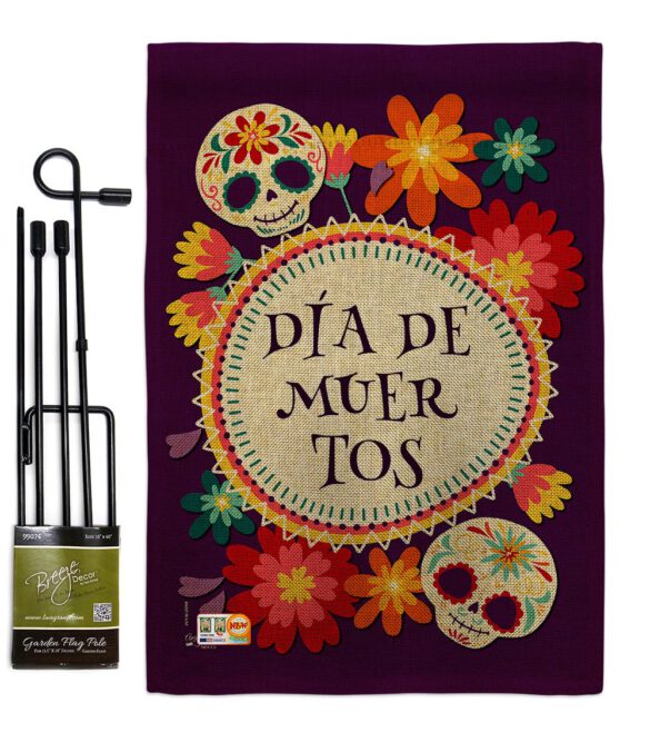 Celebrate Dia de Muertos - Halloween Fall Vertical Impressions Decorative Flags HG137249 Made In USA - Image 12