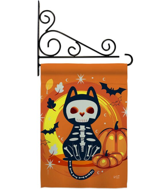 Halloween Black Cat - Halloween Fall Vertical Impressions Decorative Flags HG137265 Made In USA - Image 8