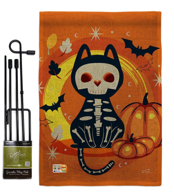 Halloween Black Cat - Halloween Fall Vertical Impressions Decorative Flags HG137265 Made In USA - Image 12