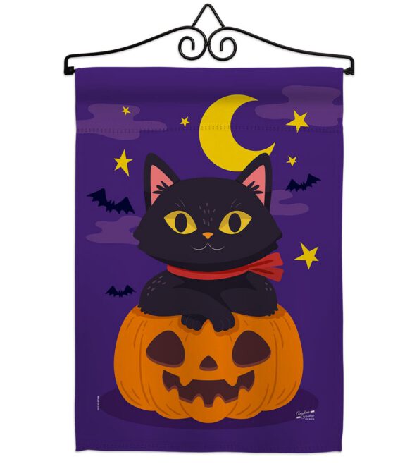 Halloween Kitty - Halloween Fall Vertical Impressions Decorative Flags HG137297 Made In USA - Image 7