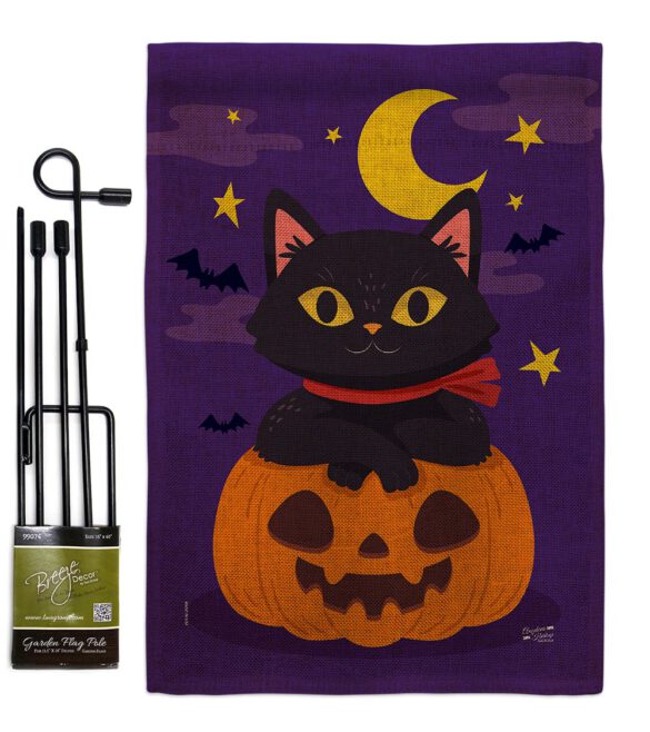 Halloween Kitty - Halloween Fall Vertical Impressions Decorative Flags HG137297 Made In USA - Image 12