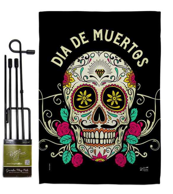 Dia De Muertos - Halloween Fall Vertical Impressions Decorative Flags HG137382 Made In USA - Image 4