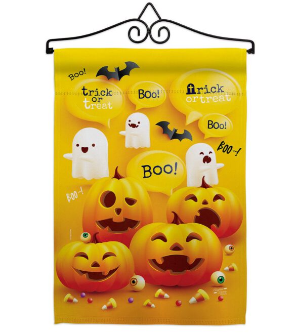 Ghosts And Pumpkins - Halloween Fall Vertical Impressions Decorative Flags HG137557 Made In USA - Image 7