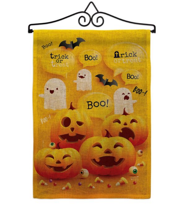Ghosts And Pumpkins - Halloween Fall Vertical Impressions Decorative Flags HG137557 Made In USA - Image 17