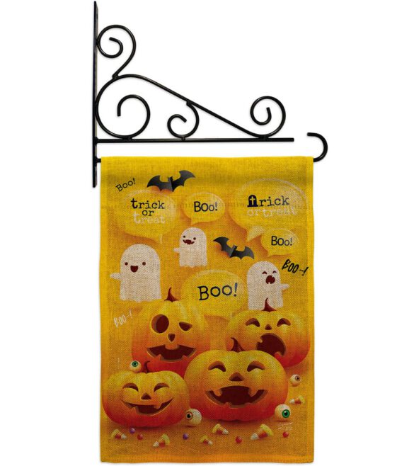 Ghosts And Pumpkins - Halloween Fall Vertical Impressions Decorative Flags HG137557 Made In USA - Image 18