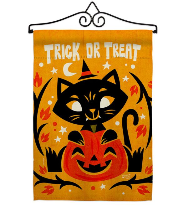 Happy Black Cat - Halloween Fall Vertical Impressions Decorative Flags HG137577 Made In USA - Image 7