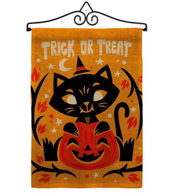 Happy Black Cat - Halloween Fall Vertical Impressions Decorative Flags HG137577 Made In USA - Image 19