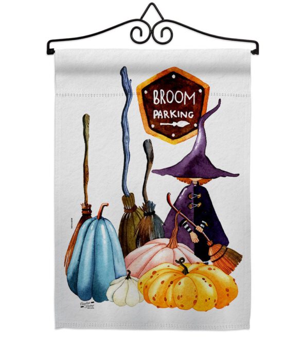 Broom Stop - Halloween Fall Vertical Impressions Decorative Flags HG137584 Made In USA - Image 7