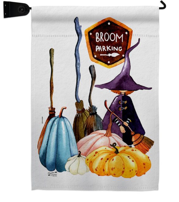 Broom Stop - Halloween Fall Vertical Impressions Decorative Flags HG137584 Made In USA - Image 9