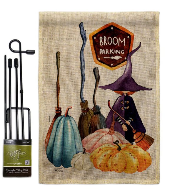 Broom Stop - Halloween Fall Vertical Impressions Decorative Flags HG137584 Made In USA - Image 16